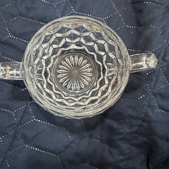 Vintage Creamer/Sugar Cut Glass-Vintage - Picture 5 of 13